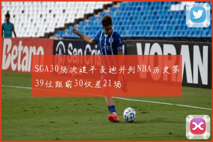SGA30场次追平麦迪并列NBA历史第39位距前30仅差21场